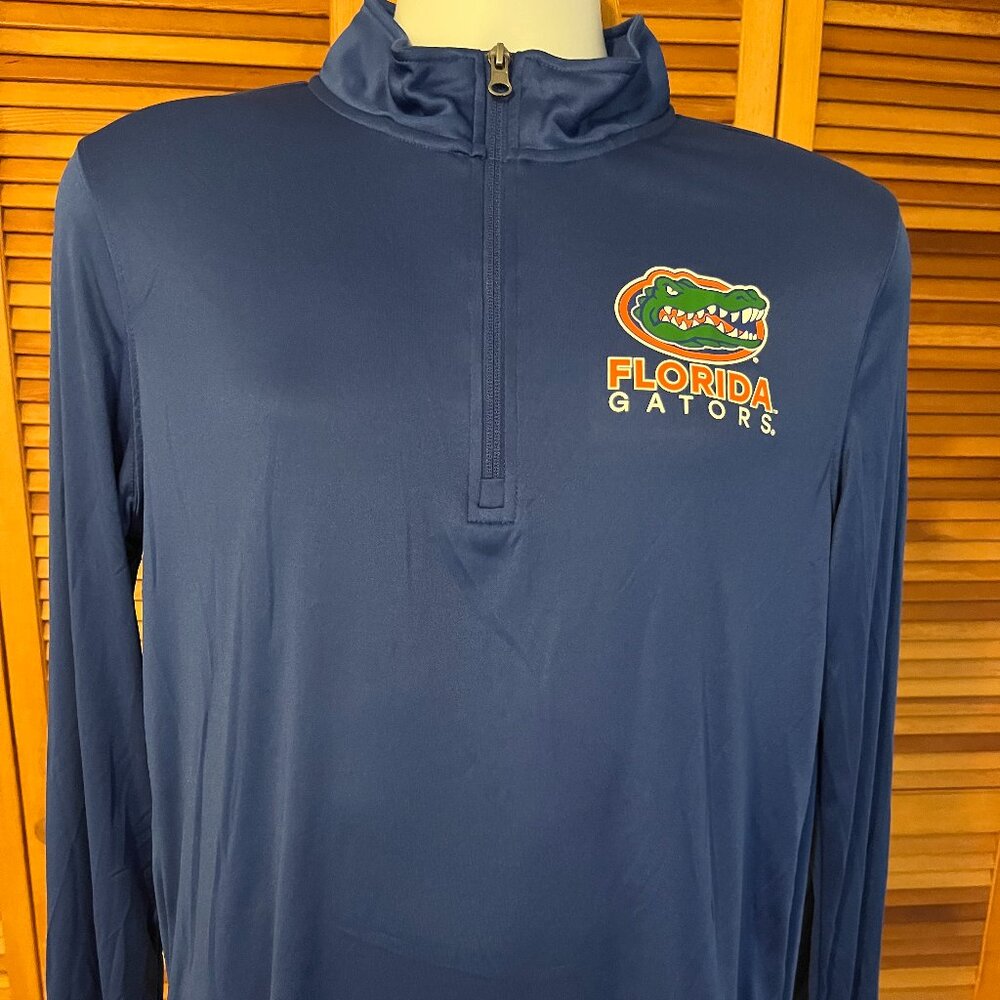 UNIVERSITY OF FLORIDA GATORS SZ MEDIUM 1/4 ZIP PULLOVER LS